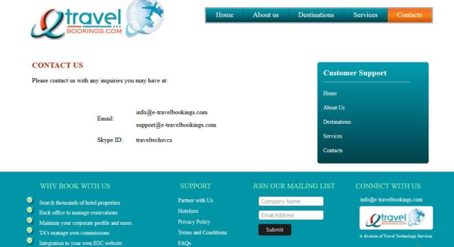 online travel booking