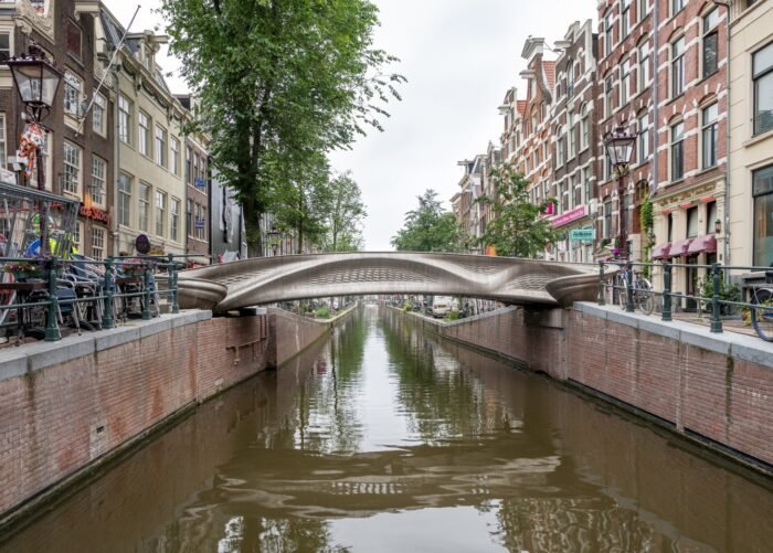 World’s first 3D-Printed Stainless Steel bridge finally installed over Dutch canal