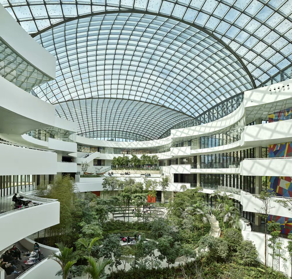 AEERC Medical Center glass Roof hosts Lush Green Oasis