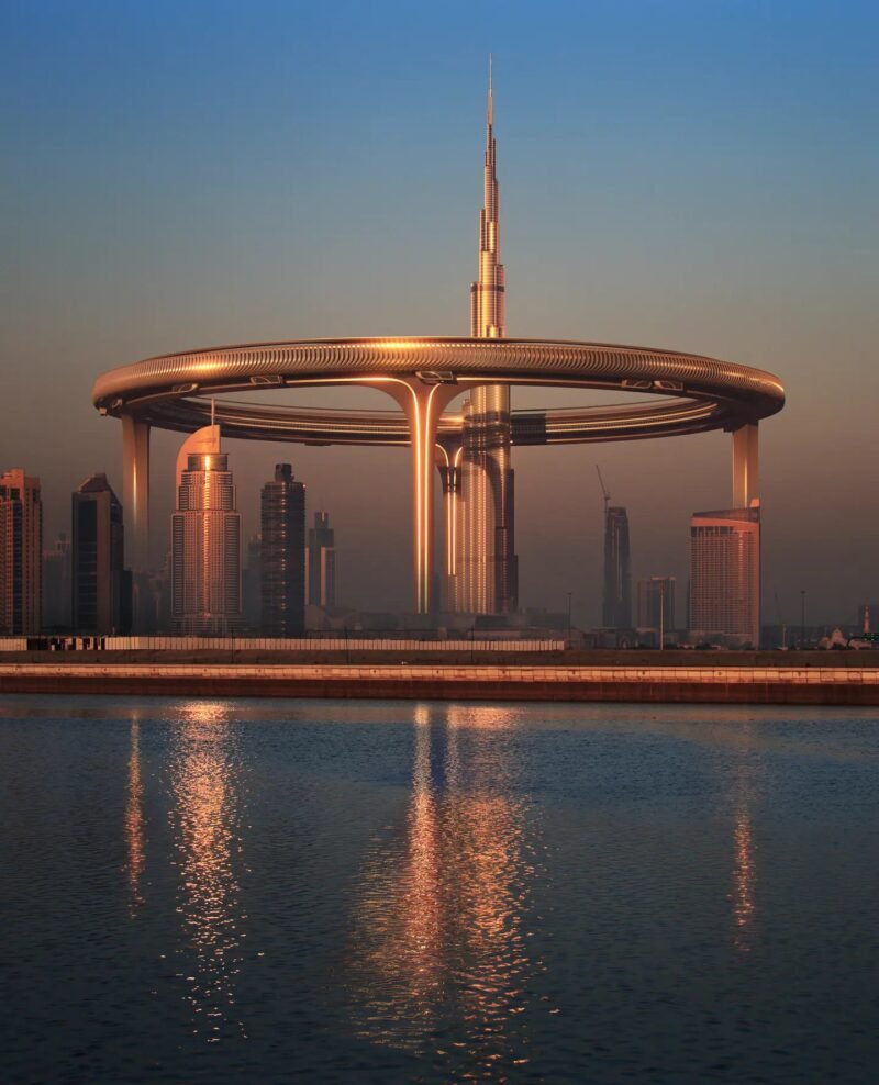 World’s highest Tower is encircled by a Massive Circular Structure