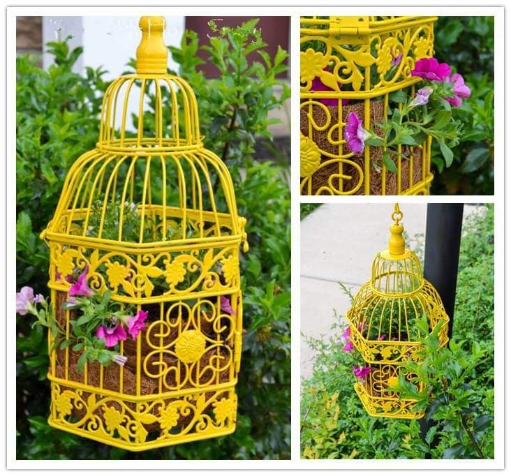 50+ Amazing Birdcage Planter Ideas- Trending Birdcage Planters