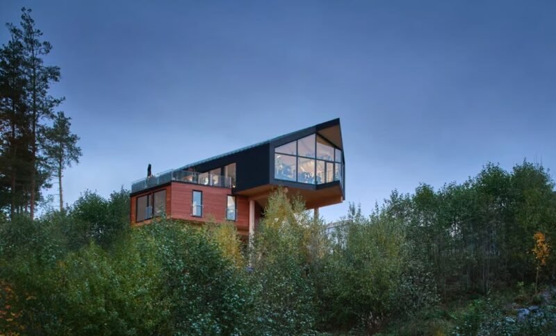 Experience Elevated Living: Snøhetta Unveils Stunning Suspended Treetop Home in Norway