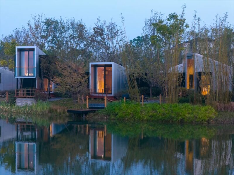 Chinese Eco-Retreat Uses Perspective Distortion to Create a Surreal Guest Experience