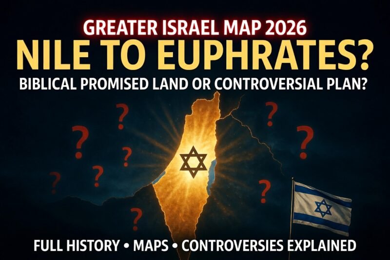 Greater Israel map 2026: Nile to Euphrates Biblical promised land History & Full Controversy explained