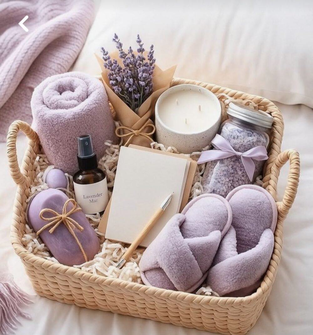 Best Mother’s Day Gifts 2026 - Luxury pink gift basket with flowers and Happy Mother's Day card