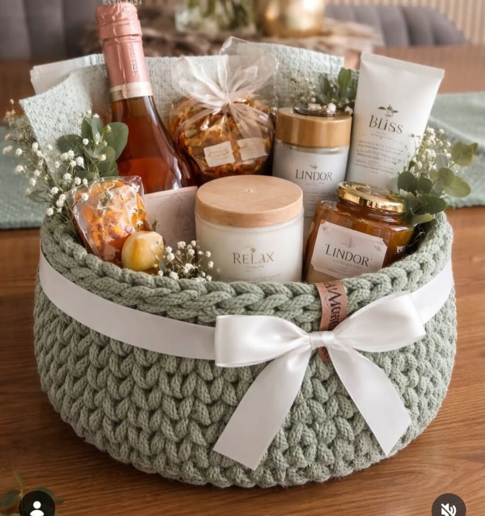 Best Mother’s Day Gifts 2026 - Luxury self-care spa gift basket with towels and skincare.